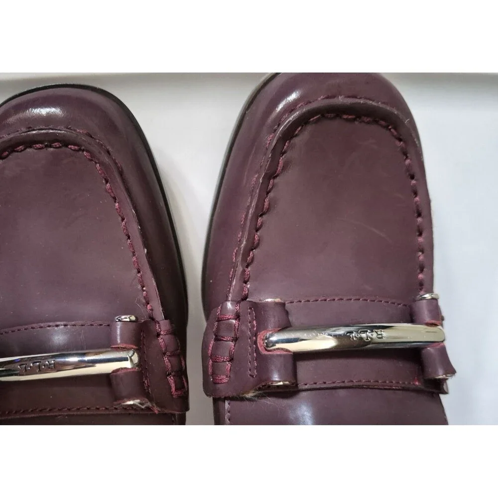VINTAGE RARE NWT Ralph Lauren Red Leather Heels Pumps / Oxfords Size US 9B - Picture 2 of 7
